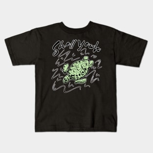 Shell yeah sea Turtle Beach Kids T-Shirt